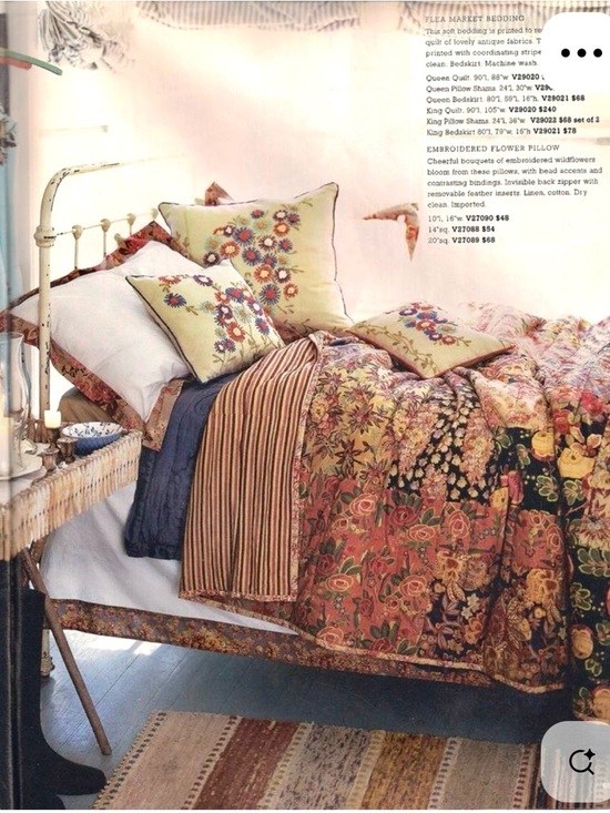 Anthropologie Other - Anthropologie Rare Vintage Y2K Vibrant Floral Boho Quilt Queen